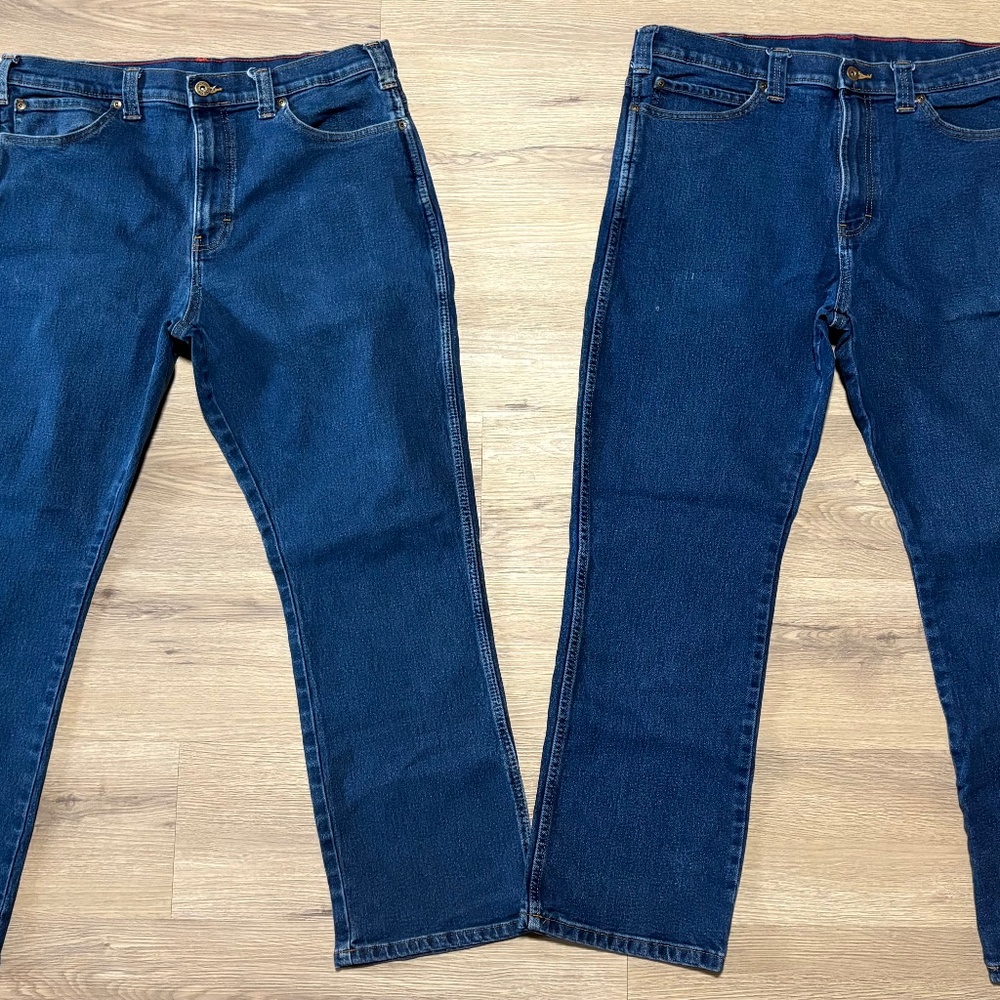 🔥 LOT OF 2 🔥 Dickies Men's 36x30 Straight Leg Jeans - Mid & Dark Wash Denim